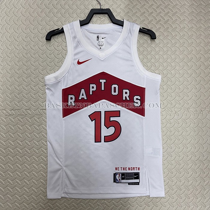 Maillot Tornto Raptors Vince Carter NO 15 Association 2022-23 Blanc